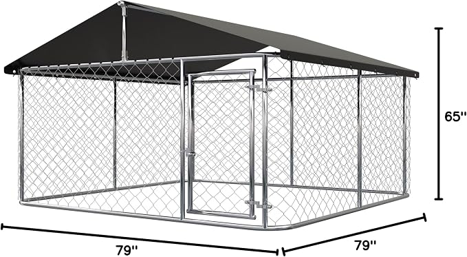 Outdoor Dog Enclosure Heavy Duty Dog Kennel House Mesh Dog Big Cage Pet Kennel - Image 8