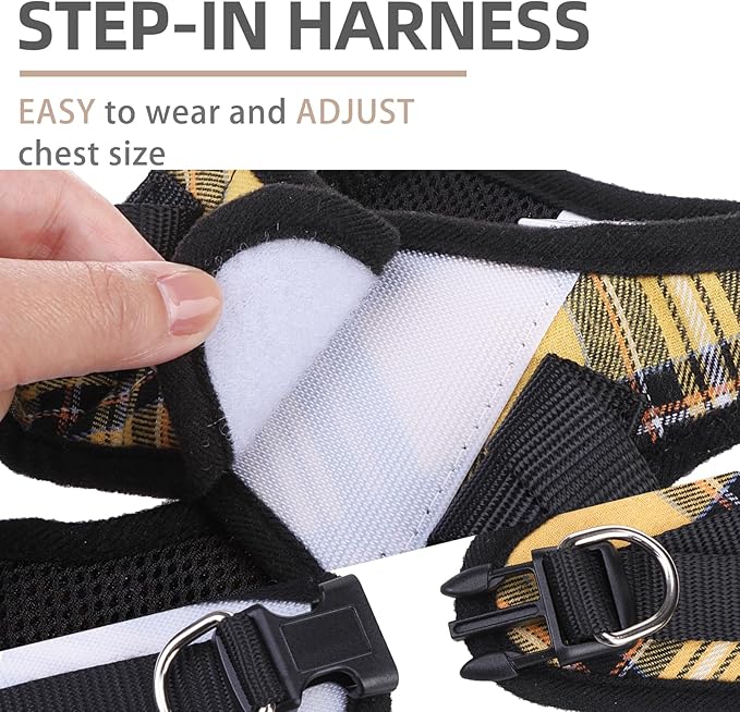 PUPTECK Adjustable Dog Harness Collar and Leash Set Step in No Pull Pet Harness - Image 3