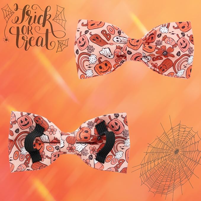 Halloween Dog Collar, Pet Collar Bow Pumpkin Pet Collar Girl Boy Holiday Pet - Image 5