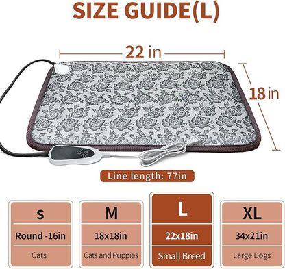 Pet Heating Pad 22x18 in with Smart Thermostat Switch and Power Line Protection - Image 2