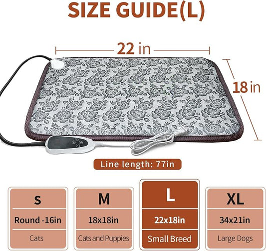 Pet Heating Pad 22x18 in with Smart Thermostat Switch and Power Line Protection - Image 2