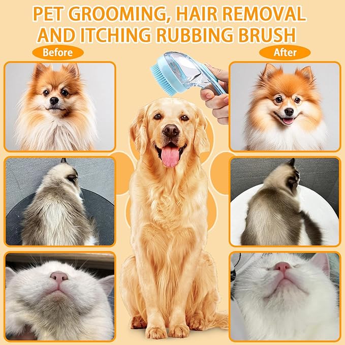 7 PCS Pet Bath Brush Set, Dog Bath Brush - Image 5