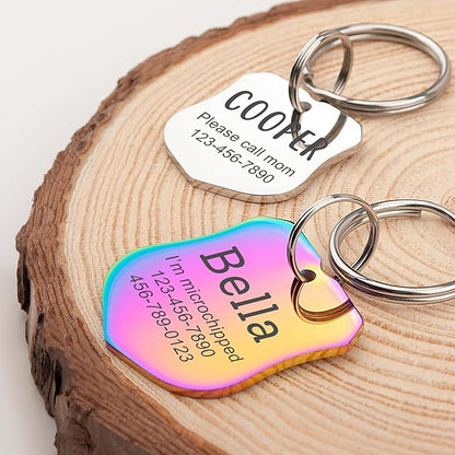 Anavia Personalized Pet ID Tags, Stainless Steel Glossy Laser Engraved Dog Cat - Image 6