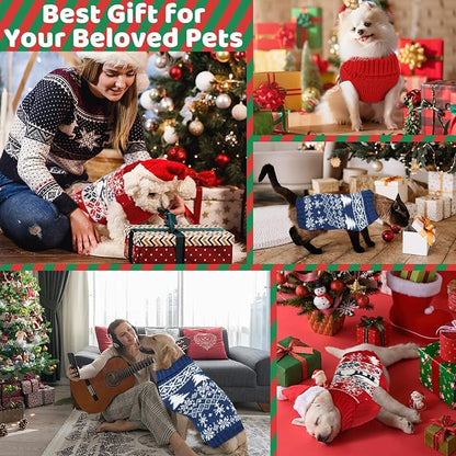 Dog Christmas Sweater, Soft Warm Pet Clothes Coat - Image 6