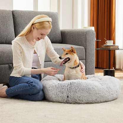 Sweetcrispy Donut Dog Bed, Large Round Calming Cat Bed - Image 7