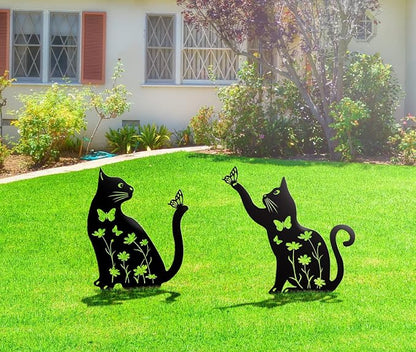 Metal Cat Garden Decor for Outside, Rust Proof Steel Kitten Decor for Kitty - Image 7