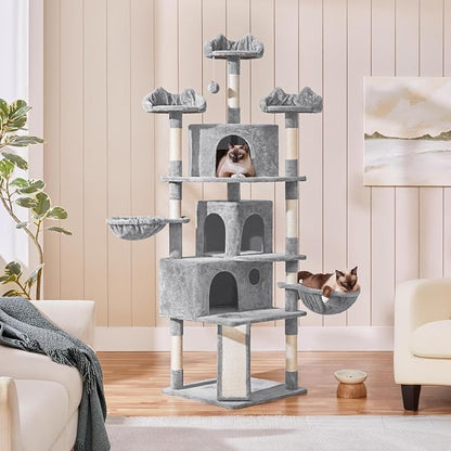 Yaheetech 76.5in Multi-Level Large Cat Tree, Big Cat Tower - Image 2