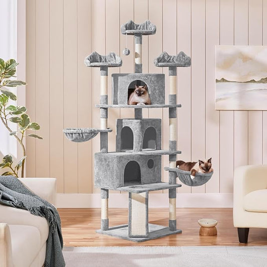 Yaheetech 76.5in Multi-Level Large Cat Tree, Big Cat Tower - Image 2