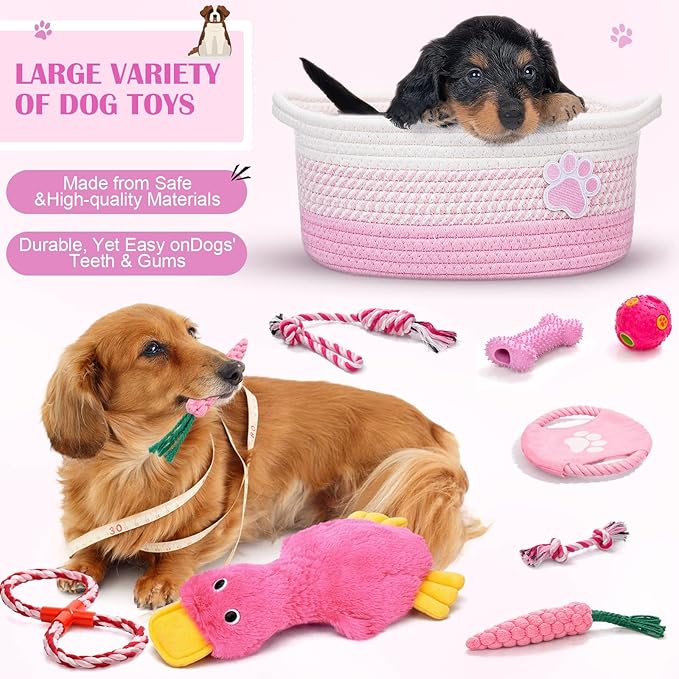 Zopeal Puppy Dog Toy Gift Storage Basket - Image 3