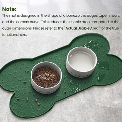 Dog Food Mat Anti-Slip Silicone Dog Bowl Mat Thicker Pet Placemat Waterproof - Image 4