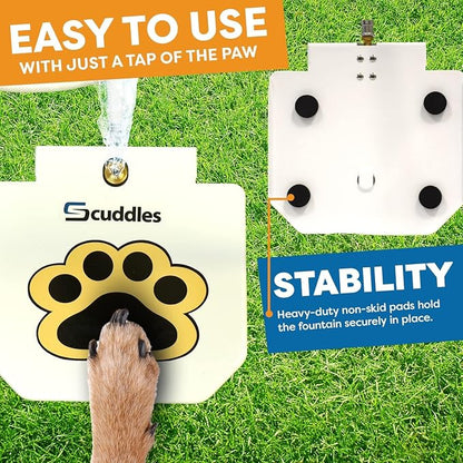 Scuddles Dog Sprinkler, Paw Activated Water Fountain, Outdoor Dog Water - Image 8