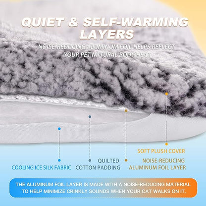 Self Warming Cat Bed, Reversible Warming Cooling Cat Bed, Winter Warm Cats Pad - Image 5