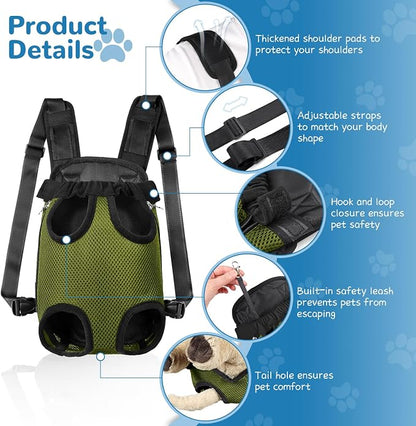 YUDODO Pet Dog Carrier Backpack Adjustable Dog Front Carrier, Legs Out Easy-Fit - Image 2