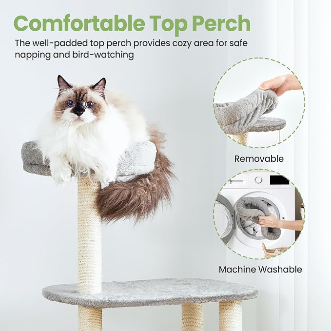 Small Cat Tree Tower with Lots of Scratching Posts - Image 8