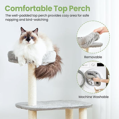 Small Cat Tree Tower with Lots of Scratching Posts - Image 8