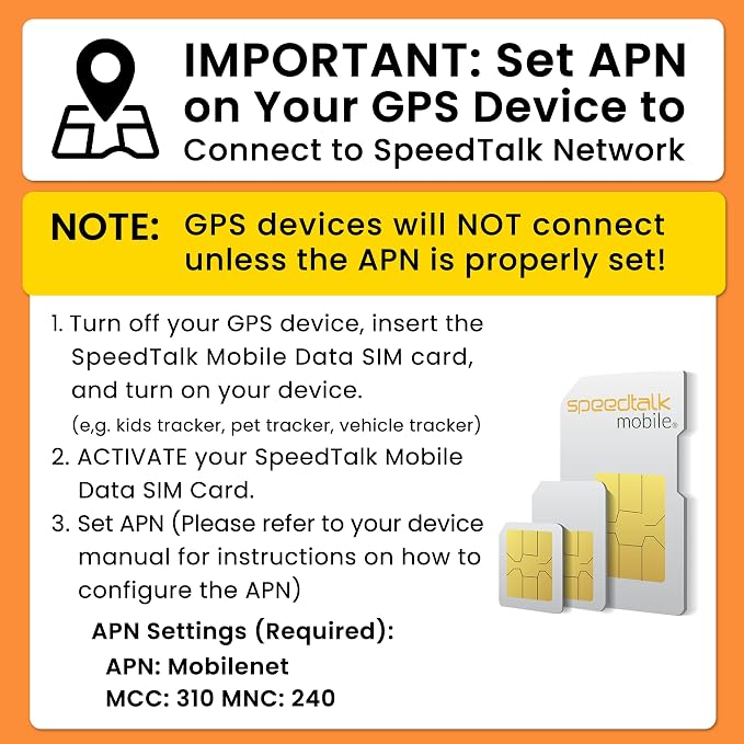 SpeedTalk SIM Card for GPS Trackers Pet Kids Senior Vehicle Car Activity 4G LTE - Image 6