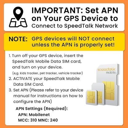 SpeedTalk SIM Card for GPS Trackers Pet Kids Senior Vehicle Car Activity 4G LTE - Image 6