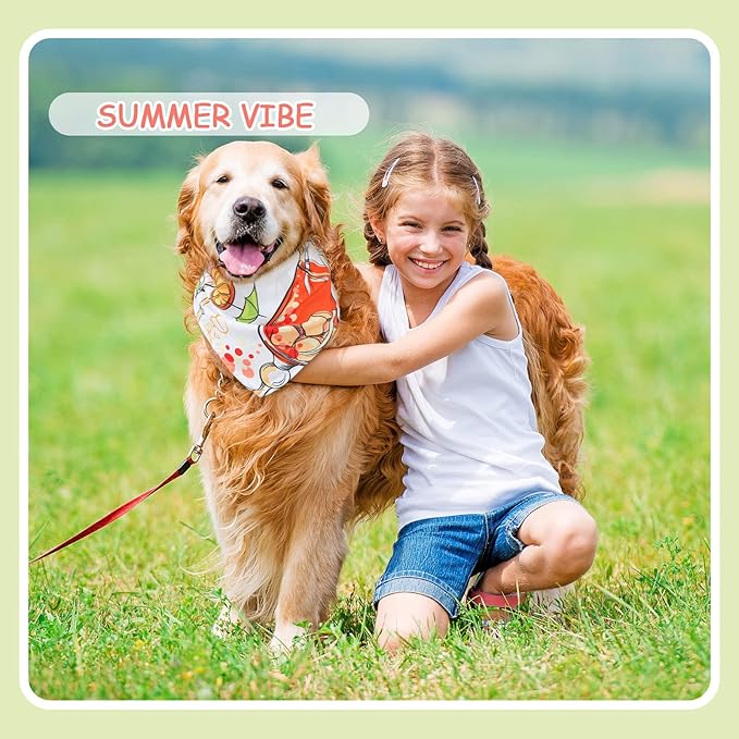 Chunful 50 Pcs Dog Bandanas Bulk Summer Flora Dog Bandanas Pet Triangle Scarf - Image 6