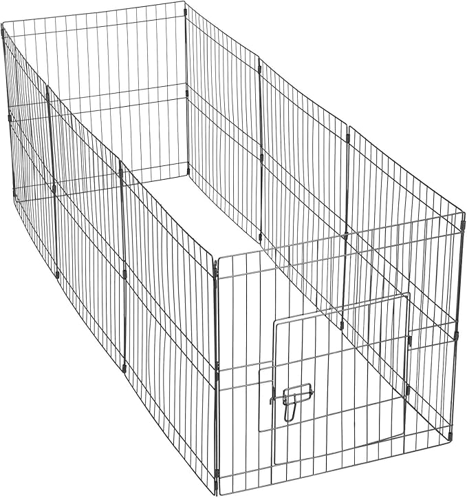 Yaheetech 24 inch 24 Panel Black Heavy Duty Foldable Metal Dog Exercise Pen - Image 7