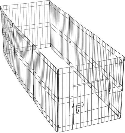 Yaheetech 24 inch 24 Panel Black Heavy Duty Foldable Metal Dog Exercise Pen - Image 7
