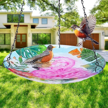 VCUTEKA Glass Hanging Bird Bath - Image 5