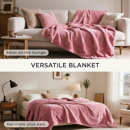 gogobunny Waterproof Bed Blanket, Reversible Sherpa Fleece Throw Blanket - Image 8
