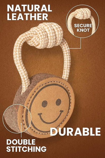 Natural Jute Dog Chew Toy – Smiley Shape, Tough & Durable Puppy Teething Toy - Image 4