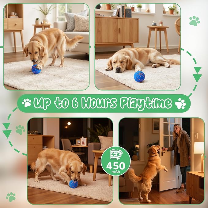Smart Interactive Dog Toys, Vibrating Dog Ball, Electric Dog Chew Toys - Image 5