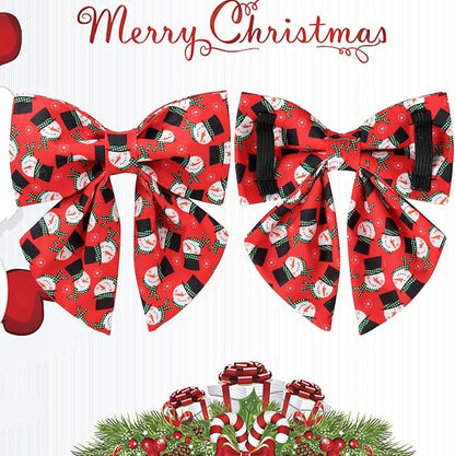 Christmas Dog Collar with Bow Tie, Christmas Collar - Image 3