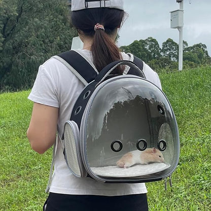 Portable Travel pet Backpack Carrier Hamster Bag Guinea Pig Bird Small Dog cat - Image 5