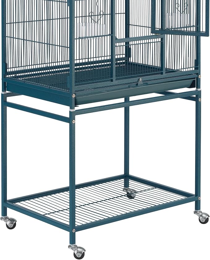 Yaheetech 54inch Metal Large Parrot Parakeet Flight Bird Cage w/Rolling Stand - Image 7