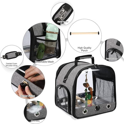 SUERTREE Bird Carrier Bag Bird Travel Cage - Image 3