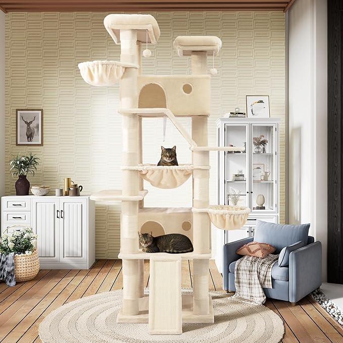 SHA CERLIN 81in Multi-Level Tall Cat Tree Tower - Image 3