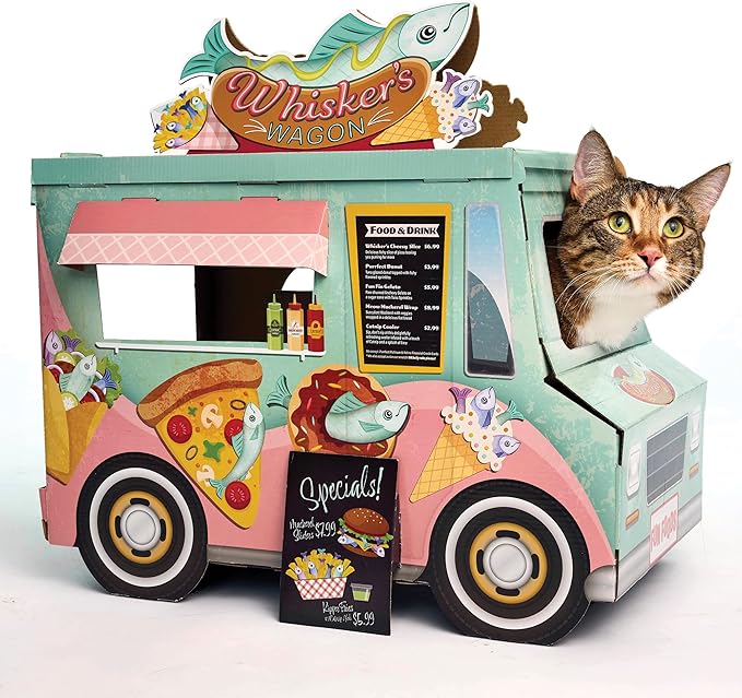 HappyCat Whisker’s Wagon Cat Scratcher House - Image 2