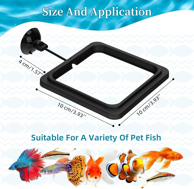 Fish Feeding Ring Aquarium Square Floating Food Feeder Circle - Image 2