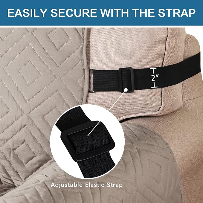 H.VERSAILTEX Reversible Chair Cover Furniture Protector Anti-Slip Couch Cover - Image 5