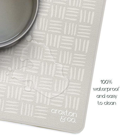 CROXTON & CO. Non-Slip Faux Leather Pet Feeding Mat - Image 4