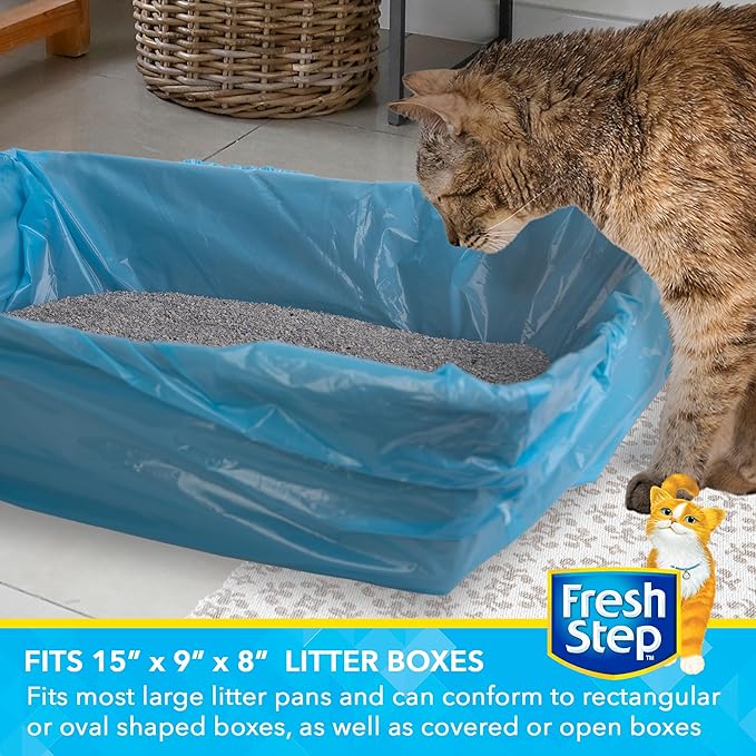 Fresh Step Drawstring Cat Litter Box Liners, Scented Heavy Duty Kitty Litter - Image 4