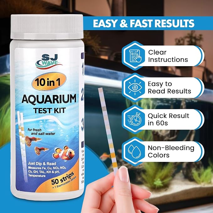 10 in 1 - Aquarium Test Strips | 100 Fast & Accurate Strips | Fish Tank - Image 2