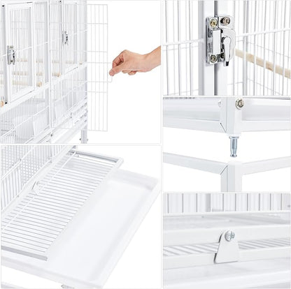Yaheetech Stackable Divided Breeder Breeding Parakeet Bird Cage - Image 6