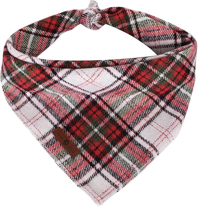 Lionet Paws Christmas Dog Bandana Washable Cotton Handkerchief Scarf Triangle by lionetpaws