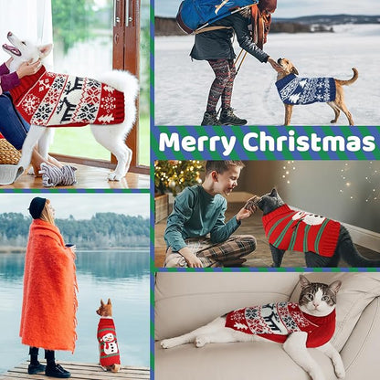 Dog Christmas Sweater, Soft Warm Pet Clothes Coat - Image 7