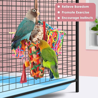 KATUMO Bird Toys Parakeet Toy Cockatiel Shredding Toys Conure Foraging Sola Toys - Image 7
