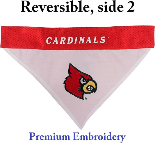 Pets First Collegiate Pet Accessories, Reversible Bandana, Louisville Cardinals - Image 2