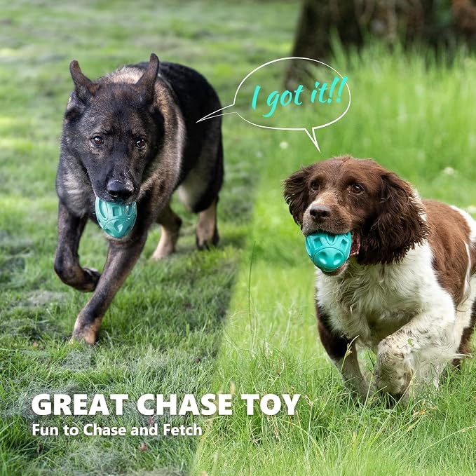 EASTBLUE Squeaky Dog Toys for Aggressive Chewers: Rubber Interactive Puppy Ball - Image 5