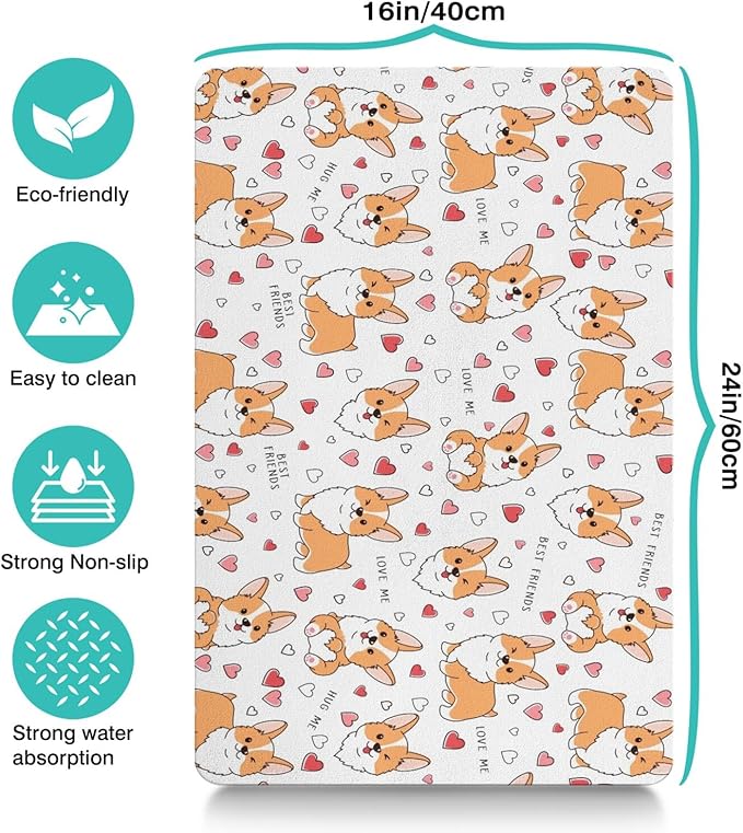 Corgi Dog Food & Water Mat, Pet Feeding Mat - Image 5