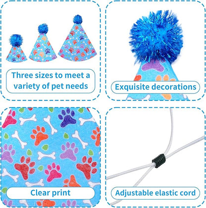 6pcs Dog Birthday Party Hats Felt - Image 3