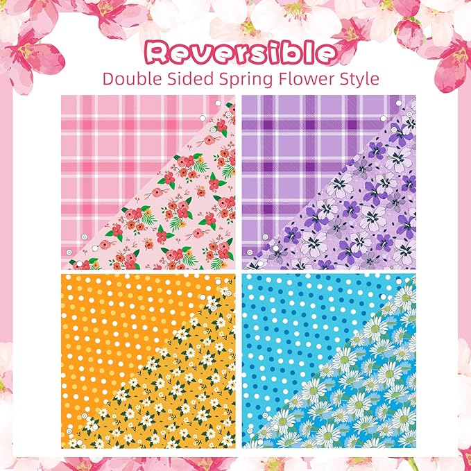 PAWCHIE Spring Dog Bandanas Small Reversible Styles Pet Triangle Scarf Bibs - Image 3