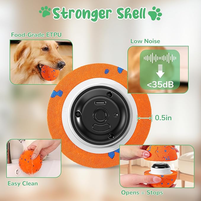 Smart Interactive Dog Toys, Vibrating Dog Ball, Electric Dog Chew Toys - Image 6