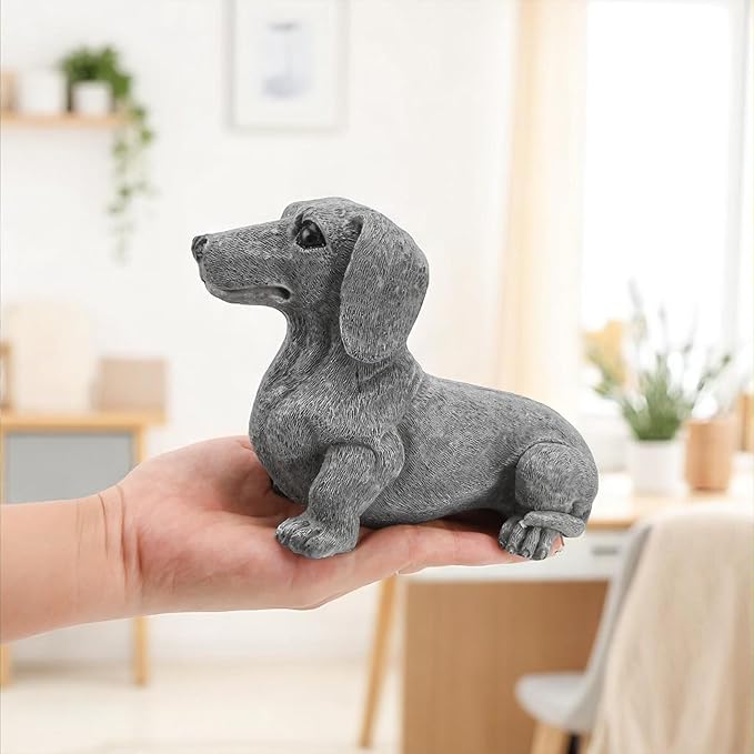 Dachshund Statue 6.7'' x 4.7'' Garden Decor - Image 4